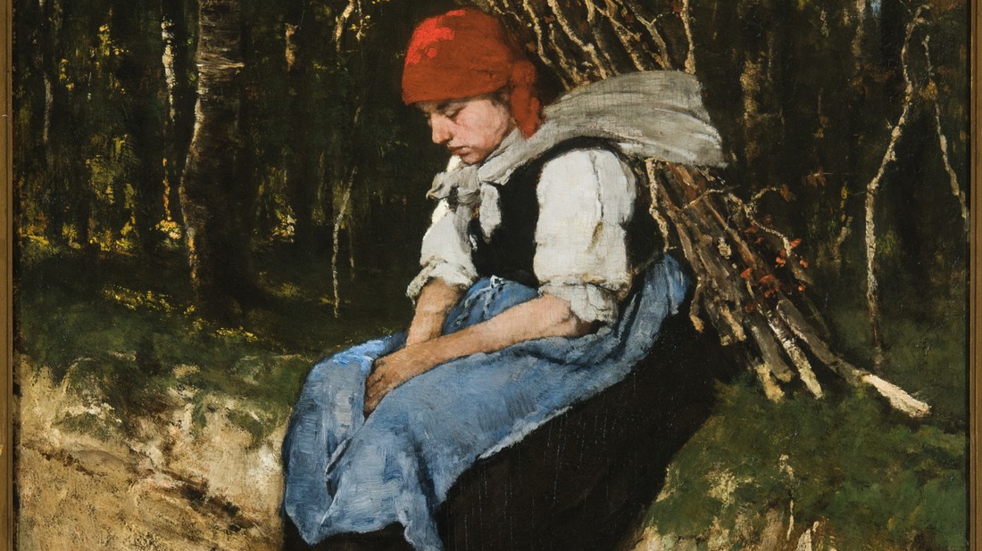 Munkácsy Mihály: Rőzsehordó nő, 1873-ból