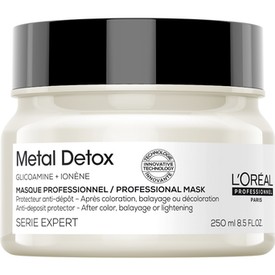 L'Oréal Professionnel Metal Detox Pakolás - Gyorsan felszívódó krémes pakolás, amely magas szintű ápoló hatást nyújt a festett és az igénybe vett hajnak. Könnyen kiöblíthető
