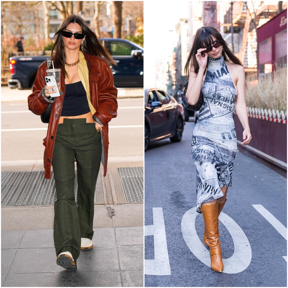 Emily Ratajkowski a tavaszi sztárstílus leckéket Y2K trendből adja