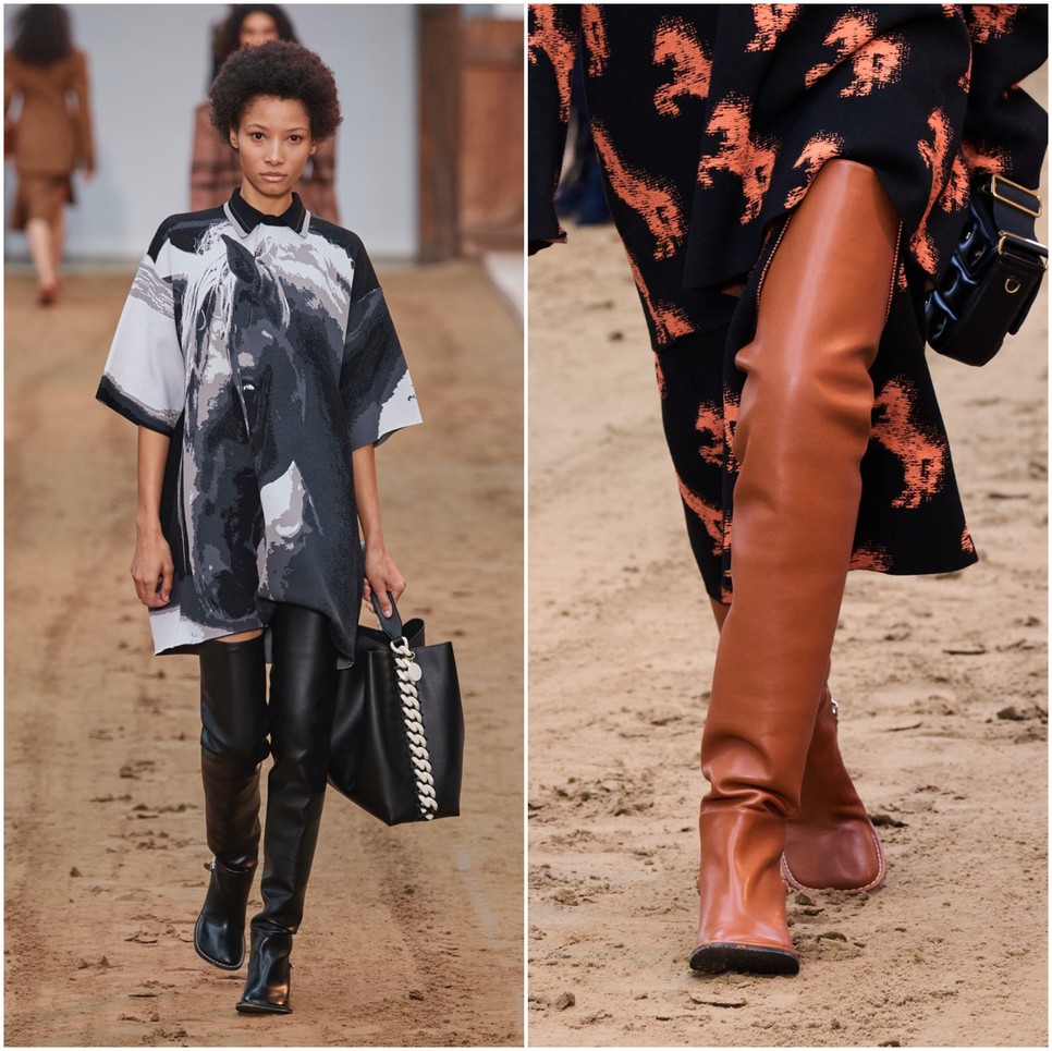 Stella McCartney kifutóján a combcsizma modern sikket öltött