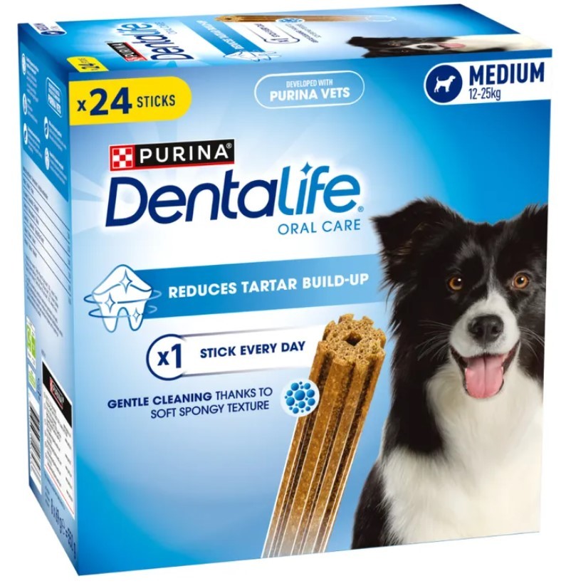 PURINA Dentalife snack napi fogápoláshoz közepes testű kutyáknak 3090 Ft, GLAMOUR-kuponnal, 20% kedvezménnyel 2472 Ft a Zooplus webshopjában