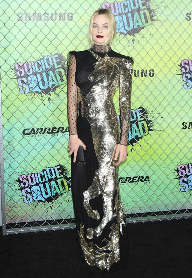 margot robbie, suicide squad, öngyilkos osztag, unikornis, vörös szőnyeg, alexander mcqueen