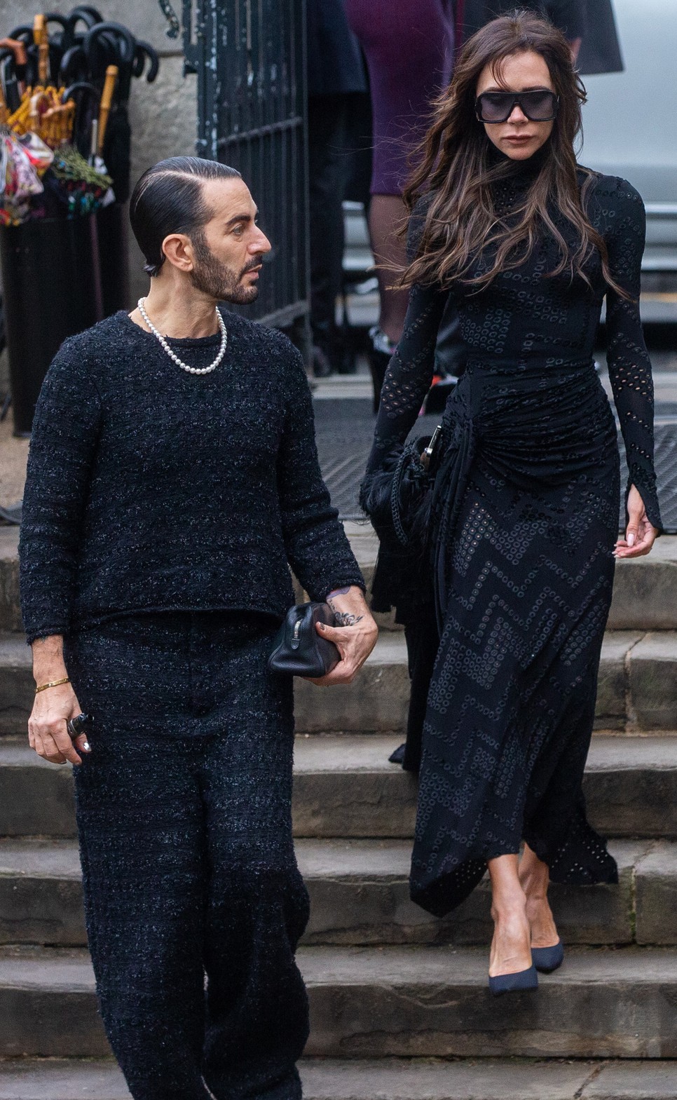 Marc Jacobs divattervező és Victoria Beackham divattervező