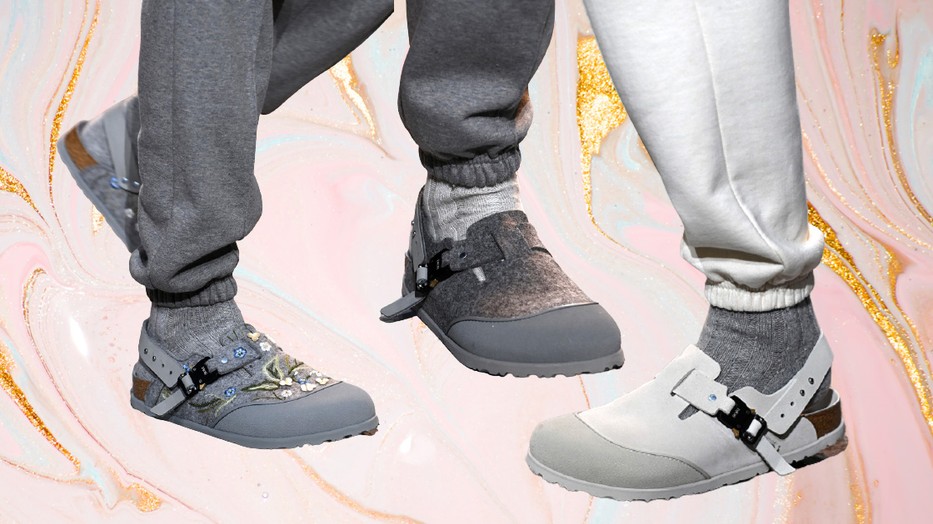  A Dior és Birkenstock közös darabjai a Dior férfi divatbemutatón debütáltak