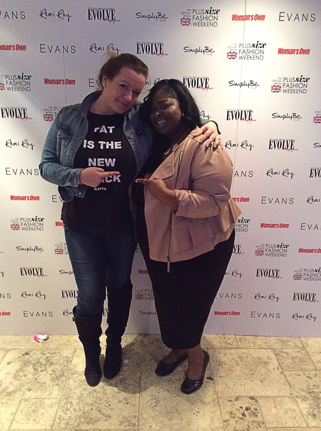 Rianne Warddal a Brit Plus Size Divathétvége szervezőjével