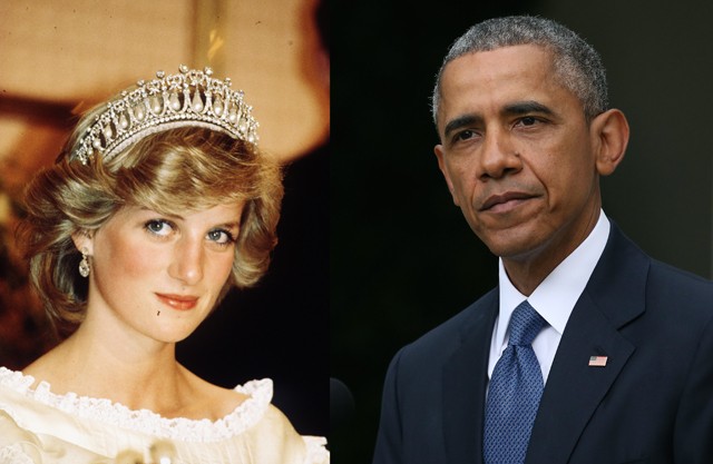 Diana hercegné és Barack Obama 