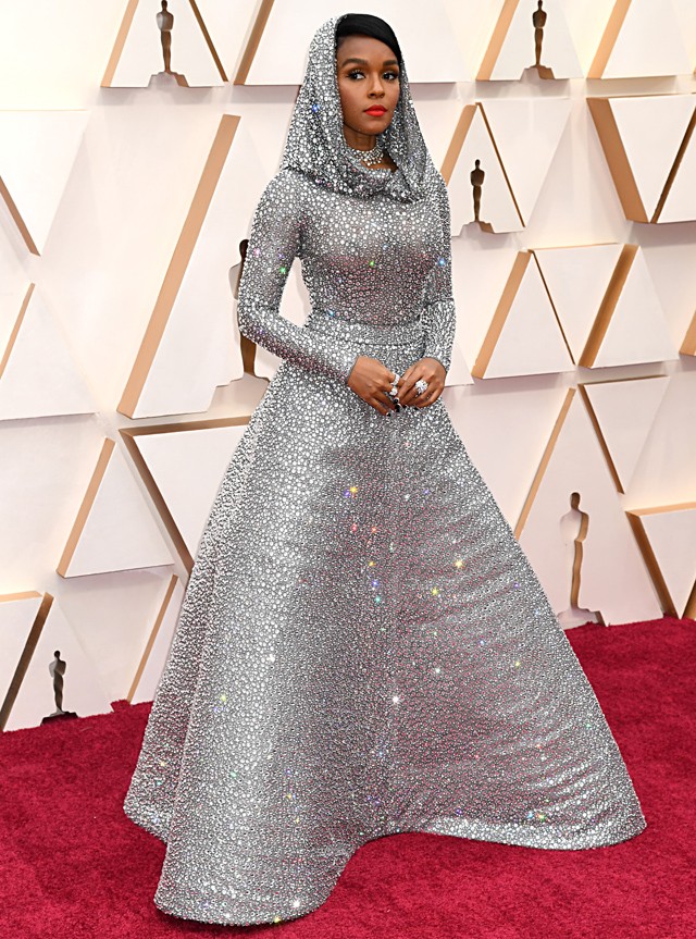 Janelle Monae egy Ralph Lauren ruhában a 2020-as Oscar-gálán