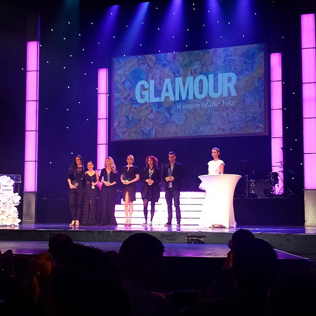 A nyertesek együtt a színpadon.