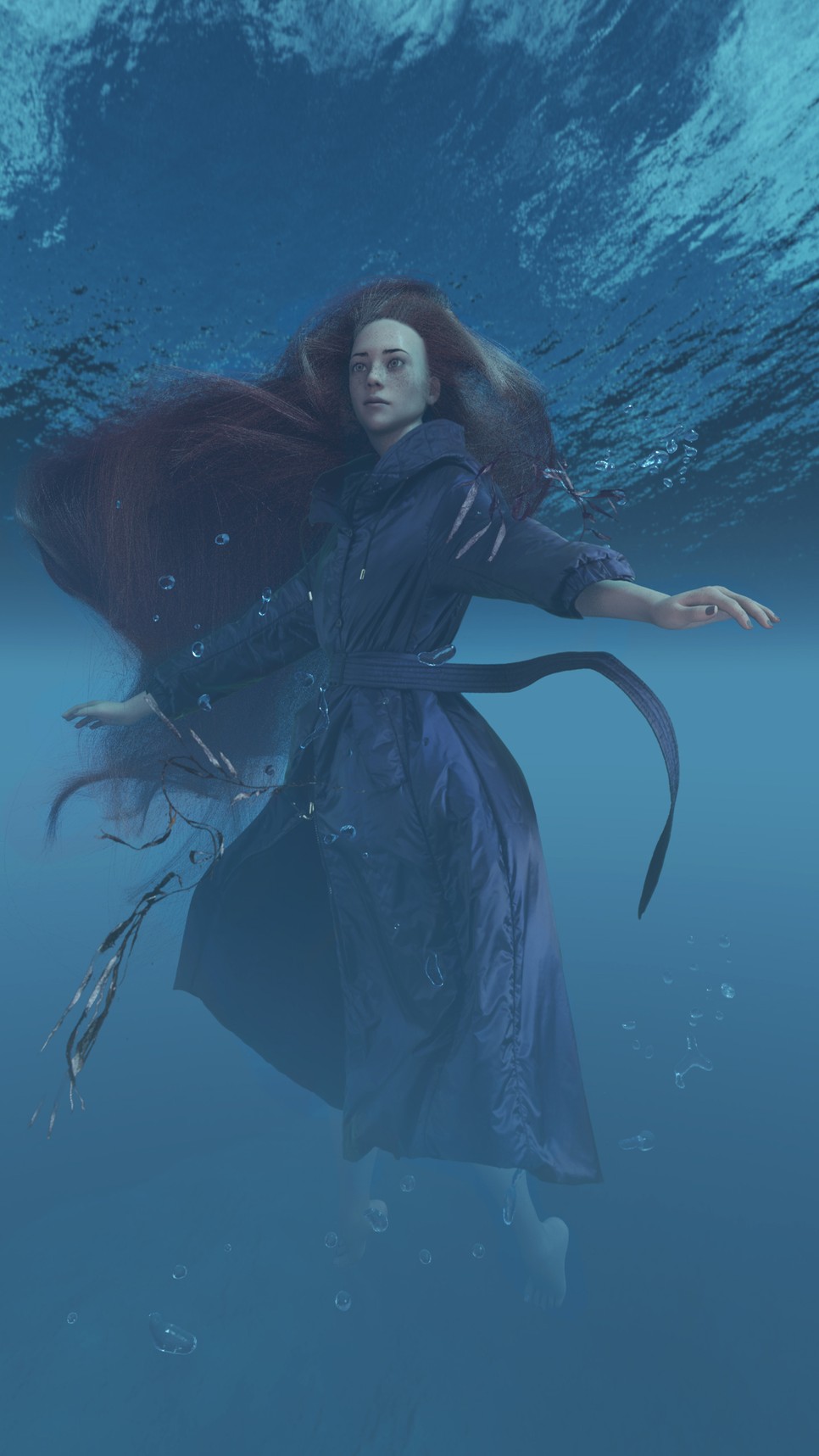 Virtual underwater campaign for the latest collection of Max Mara debuting in LNCC London by DFF