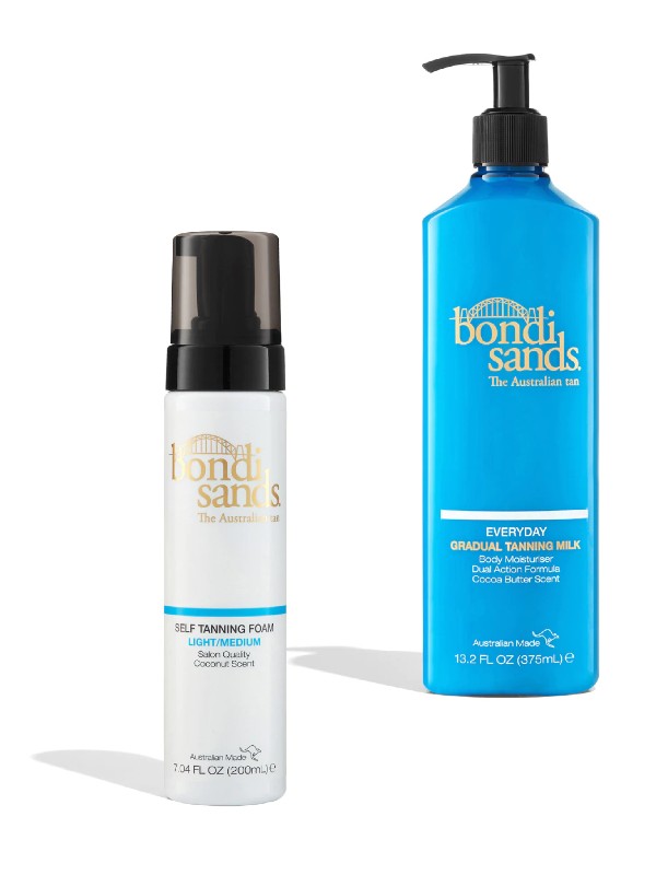 Önbarnító hab (Light/Medium) BONDI SANDS 7999 Ft/200 ml, Fokozatos önbarnító tej BONDI SANDS 5399 Ft/375 ml