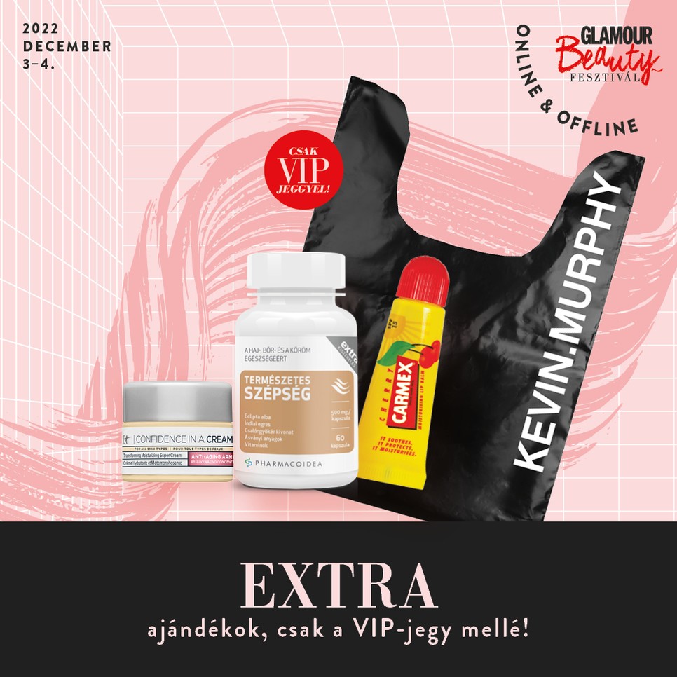 A GLAMOUR Beautyfesztiválon a VIP-jeggyel személyesen is részt vehetsz az eseményen és plusz termékeket is hazavhihetsz