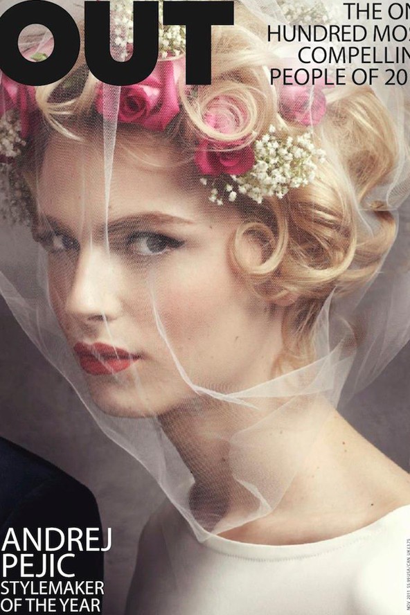 Andrej Pejic egyik botrányt okozó címlapján menyasszonyként pózol