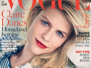 Claire Danes bágyadt szépség a brit Vogue novemberi címlapján