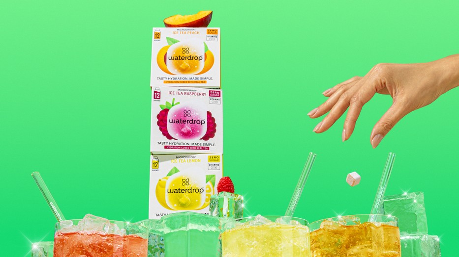 A waterdrop italkockái élménnyé teszik a vízivást.