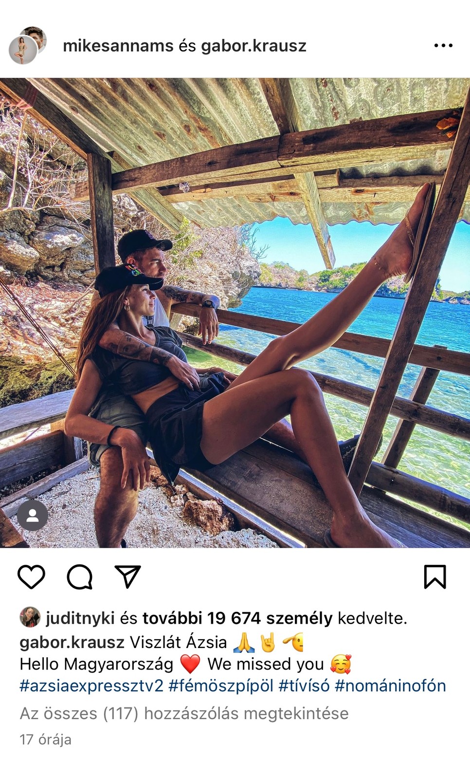 Krausz Gábor és Mikes Anna hazatért az Ázsia Expressz forgatásáról