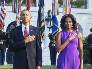 Michelle Obama férjével tisztelgett a 9/11 áldozatai előtt