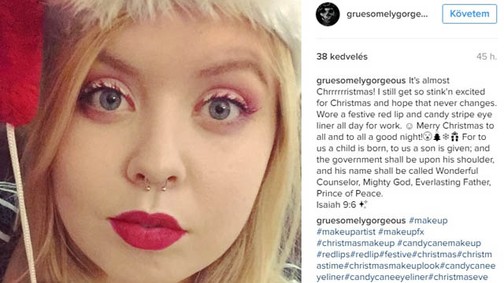 Annyira giccses ez a karácsonyi smink, hogy csak imádni lehet