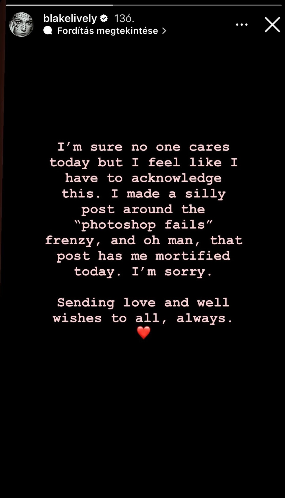 Blake Lively nyilvánosan kért elnézést Katalin hercegnétől