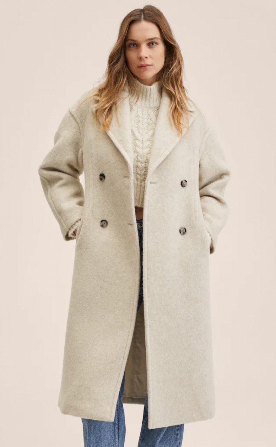 Gyapjúkeverák-kabát MANGO 59 995 Ft