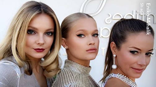 Mihalik Enikő mély dekoltázzsal és szexi lábvillantással mutatkozott be Cannes-ban