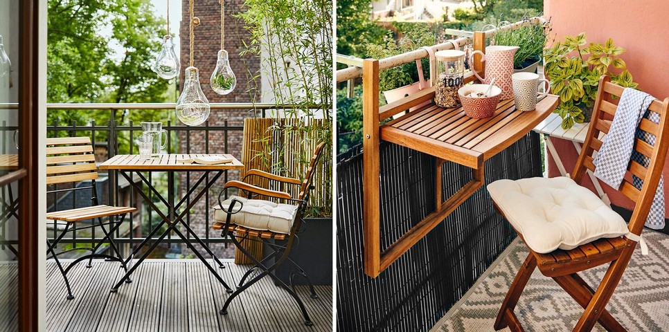 Összecsukható kerti bútorokkal egy pici erkélyen is kényelmesen ücsöröghetsz