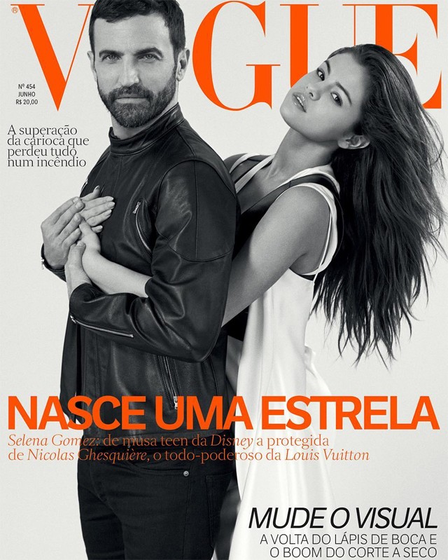 selena gomez, vogue, címlap, nicolas ghesquiere, louis vuitton