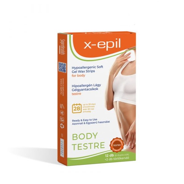 Használatra kész hipoallergén gélgyantacsíkok X-EPIL 1199 Ft/12 db, GLAMOUR-kuponnal 20% kedvezménnyel 960 Ft