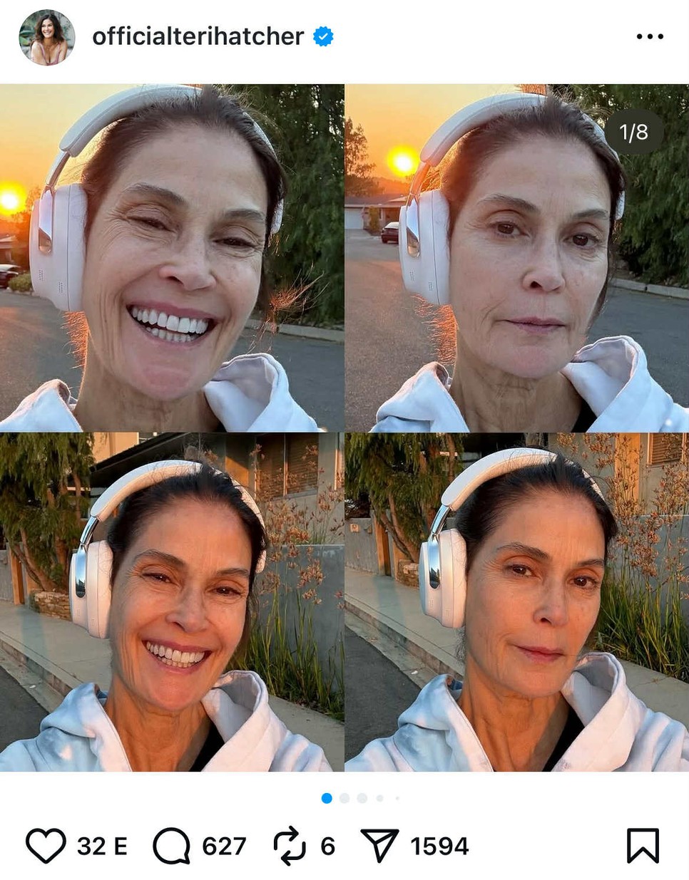 Teri Hatcher üdítően őszinte szelfijei