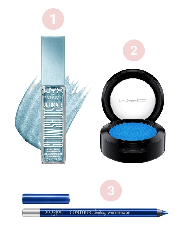 1. Eye Shadow szemhéjpúder (Triennial Wave) MAC COSMETICS 9400 Ft 2. Ultimate Glow Shots szemhéjfesték (01 - Blueberry Baller) NYX PROFESSIONAL MAKEUP 4790 Ft 3. Contour Clubbing vízálló szemceruza (046 Blue Neon) BOURJOIS 2919 Ft