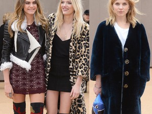 Vagány csajok a Burberry bemutatón