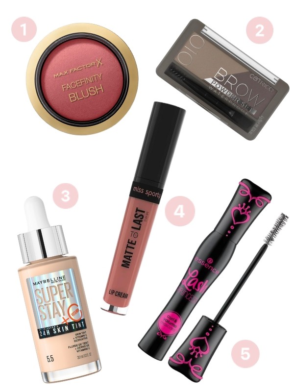 1. Facefinity Blush (Sunkissed Rose) MAX FACTOR 2640 Ft a Müller üzleteiben, GLAMOUR kuponnal, 20% kedvezménnyel 2112 Ft 2. Brow Powder szemöldök szett (010) CATRICE 1545 Ft a Müller üzleteiben, GLAMOUR kuponnal, 20% kedvezménnyel 1236 Ft 3. Super Stay alapozó (5,5) MAYBELLINE 5400 Ft a Müller üzleteiben, GLAMOUR kuponnal, 20% kedvezménnyel 4320 Ft 4. Matte To Last folyékony rúzs (200) MISS SPORTY 1695 Ft a Müller üzleteiben, GLAMOUR kuponnal, 20% kedvezménnyel 1356 Ft 5. Lash Princess szempillaspirál ESSENCE 1245 Ft a Müller üzleteiben, GLAMOUR kuponnal, 20% kedvezménnyel 996 Ft