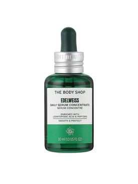Edelweiss szérum koncentrátum THE BODY SHOP 11 990 FT/30 ml Segít védelmet nyújtani a környezeti hatások ellen - 100%-ban vegetáriánus, újrahasznosított csomagolás, állatkísérlet-mentes