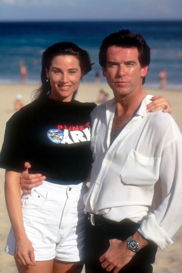 Pierce Brosnan és Keely Shaye Brosnan 1995-ben, megismerkedésük kezdetén