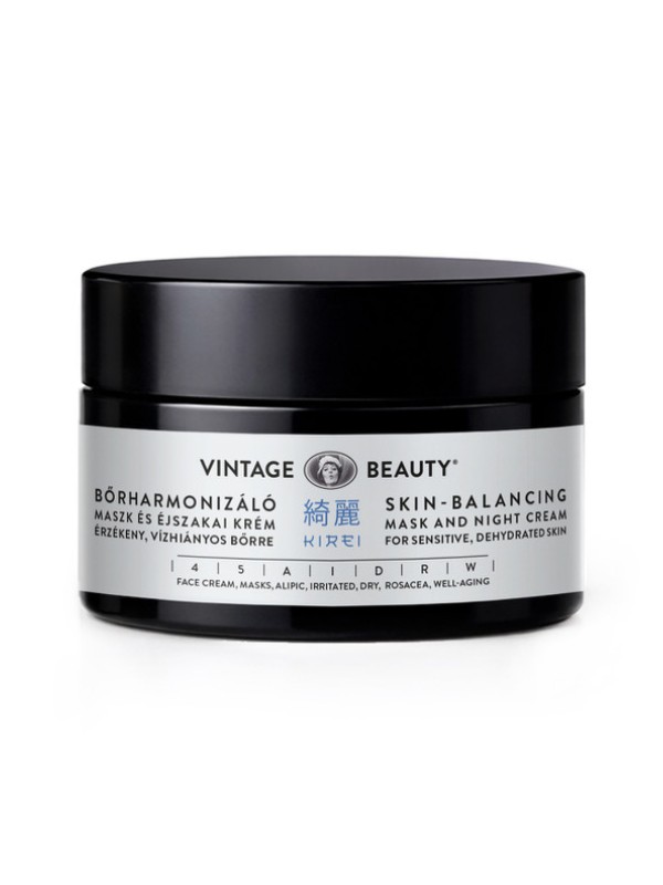 KIREI Bőrharmonizáló maszk és éjszakai krém érzékeny, vízhiányos bőrre VINTAGE BEAUTY 37 900 Ft/60 ml (631,67 Ft/1 ml)