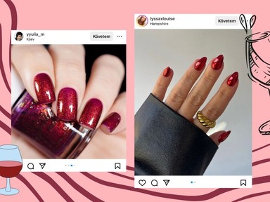 Mámorító őszi körömtrend: hódítanak a vörösboros körmök