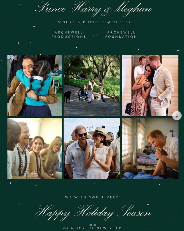 Harry herceg és Meghan Markle idei karácsonyi képeslapja