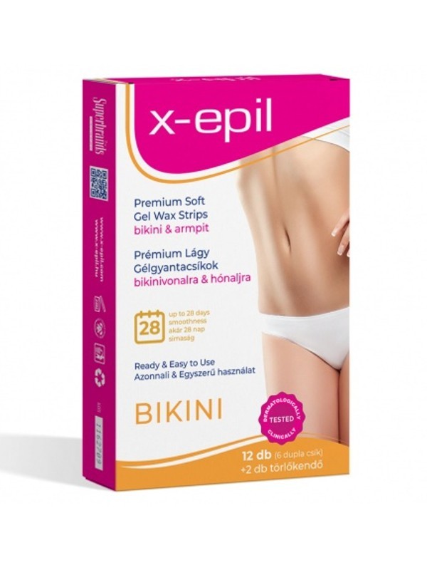 Használatra kész gyantacsíkok bikinivonalra és hónaljra X-EPIL 1099 Ft