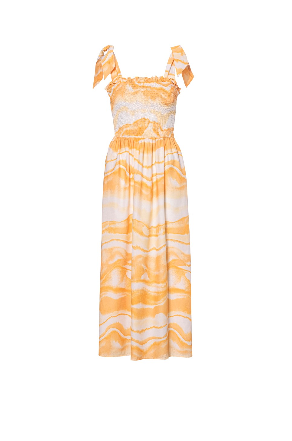 Midi dress with pattern