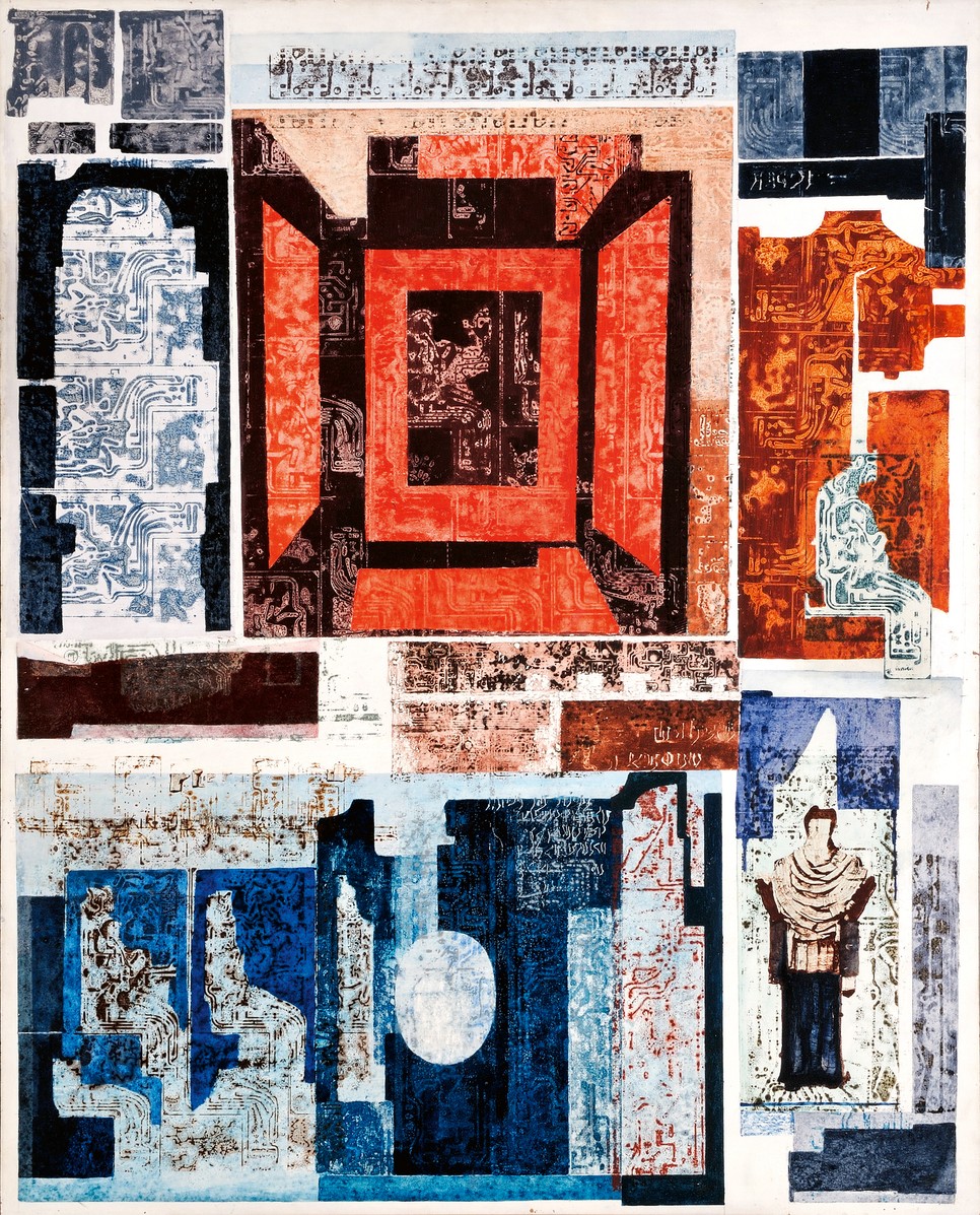 Labirintus IX. Orans-figurával, 1974