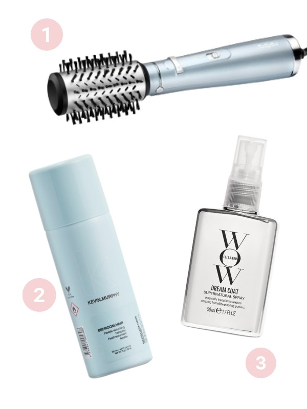 1. Hydro-Fusion forgókefés plazmaionos hajformázó BABYLISS 34 990 Ft 2. Bedroom Hair textúrázó spray 5616 Ft/100 ml (56,16 Ft/1 ml) 3. Dream Coat simító és fényesítő hajspray COLOR WOW 3990 Ft/50 ml (79,8 Ft/1 ml)