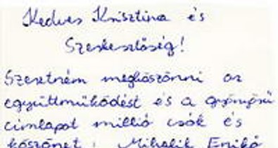 Mihalik Enikő Brazíliából üdvözöl benneteket!