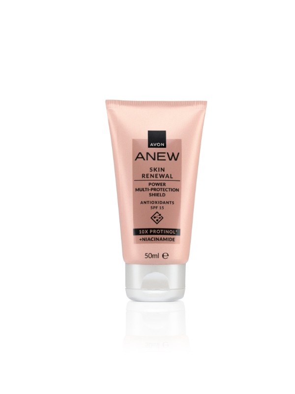 Az Avon Anew regeneráló és bőrvédő nappali krém SPF 15 Protinol™ technológiával készül, amely hatékonyabb és kíméletesebb a bőrhöz, mint a retinol. Különösen a Z generáció körében népszerű megelőző bőrápolást támogatja, segítve a bőrsejtek megújulását és a bőr egészségének hosszú távú fenntartását könnyű állagával. - Anew regeneráló és bőrvédő nappali krém AVON 4299 Ft/50 ml (85,98 Ft/1 ml)