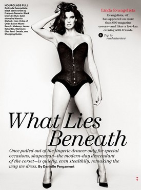 Linda Evangelista fehérneműben