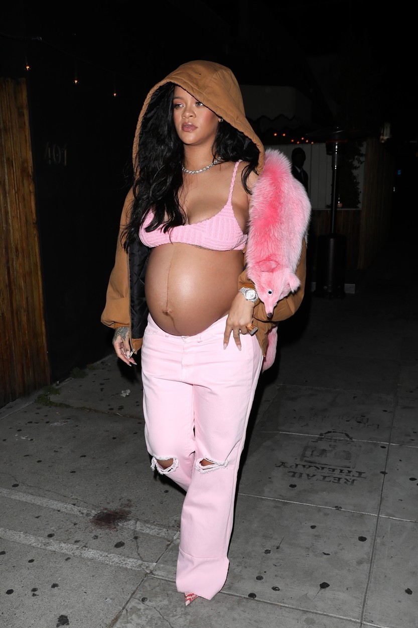 Rihanna rózsaszínű terhes ruhájára senkinek egy szava sem lehet