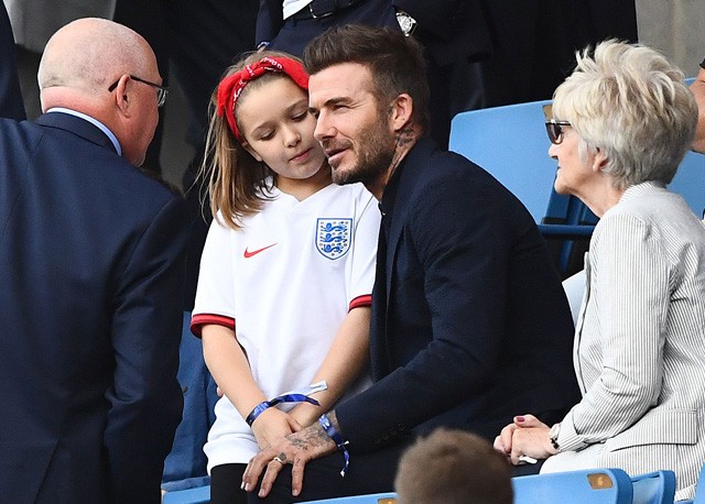 David Beckham a lányával, Harperrel