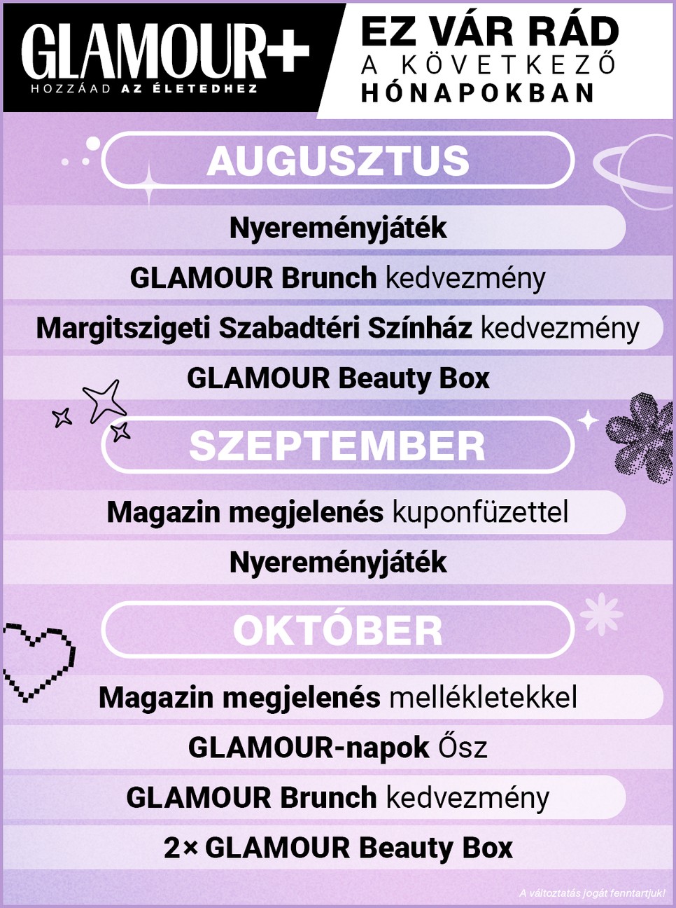 Mutatjuk mi vár rád a következő hónapokban!