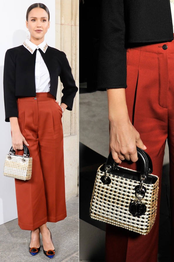 jessica alba, dior, divatbemutató, párizs, lady dior, táska, dior táska