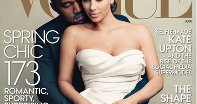 Megtörtént! Kim Kardashian és Kanye West a Vogue címlapján!