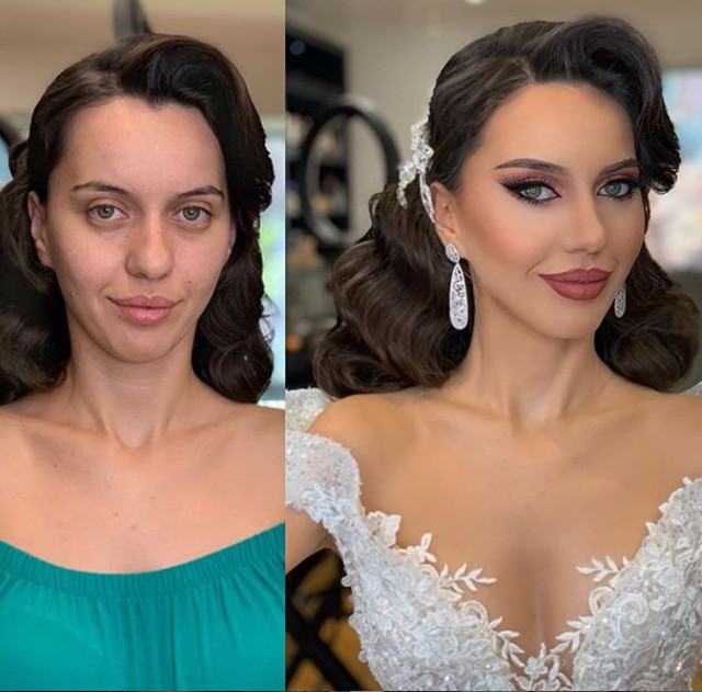 Így festenek a menyasszonyok sminkelés előtt és után