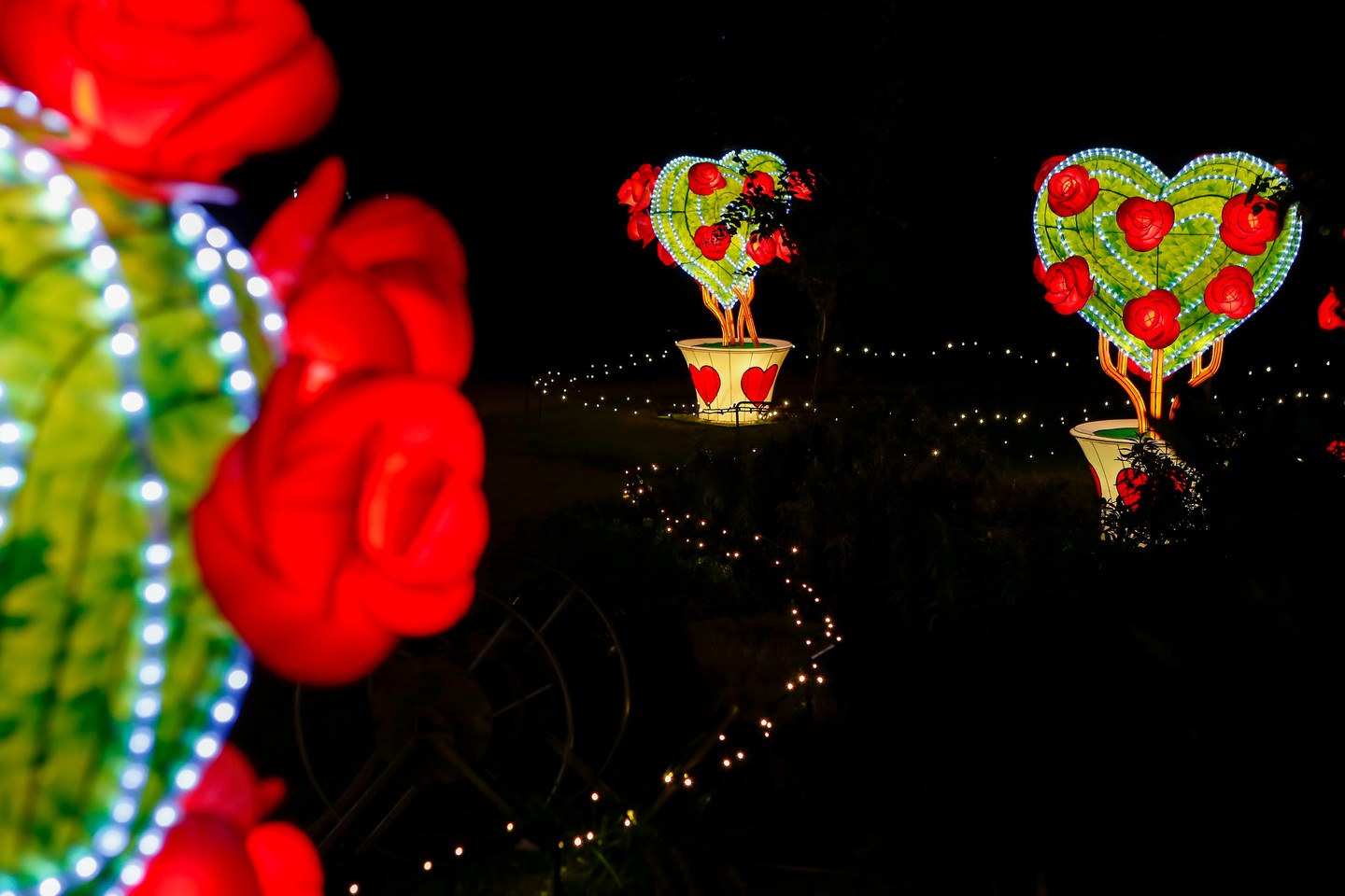 Alice Csodaországban elevenedik meg a Garden of Lights fényfiguráival a Füvészkertben